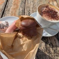 Marmels and cappuccino at Ao Largo in Odeceixe