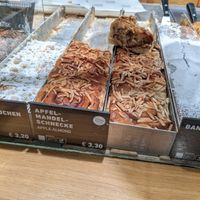 vegan options clearly marked at Zeit für Brot in Frankfurt