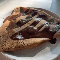 Veganized crêpes with chocolate and banana  at Pti Breizh in Hamburg