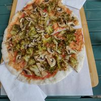 Pizza and two plant milk cappuccinos for under £12 at A Casa di Alessia in Otley