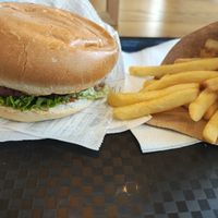 Vegan burger at Bistro Hladovina in Plitvicka Jezera
