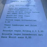Vegan menu 😁  at Pannekoekhuis De Nachtegaal in Rotterdam