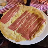 Cheese bacon pancake at Pannekoekhuis De Nachtegaal in Rotterdam