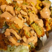 Chicken loaded fries at Solár: A Vegan Eatery in Tempe