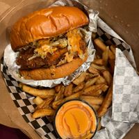 Solár’s chicken sandwich. (No animals were harmed in the making of my dinner) at Solár: A Vegan Eatery in Tempe
