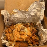nashville hot loaded fries  at Solár: A Vegan Eatery in Tempe