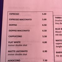 Coffee Prices  at Coffee Coaching Club in Bern