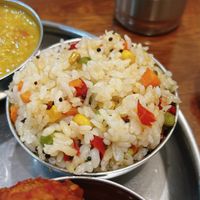 rice with veg  at Govindas in Almaty