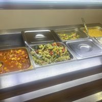 Buffet which is served by server  at Govindas in Almaty