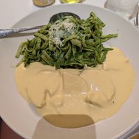 The vegetarian pasta dish with potatoes and sauce at Inka in Palm Springs
