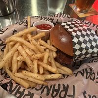 Burger and friess  at FRANCIS in Minneapolis