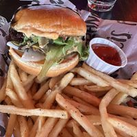 Firecracker burger: supposed to have a runny egg but they ran out   at FRANCIS in Minneapolis