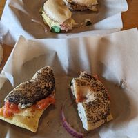 Vegan bagels! at Seize The Bagel - Cascade Park in Vancouver