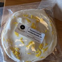 Vegan frosted lemon snickerdoodle cookie at Seize The Bagel - Cascade Park in Vancouver