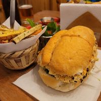 lentil patty 😋 at Chakruna Native Burgers in Cusco