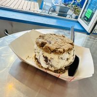 Vegan Chocolate Chip cookie with Oat Milk Chocolate Chip ice cream  at The Baked Bear in San Francisco
