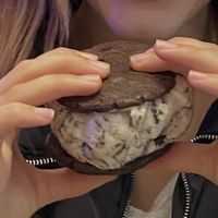 Brownie cookie and chocolate chip ice creamm  at The Baked Bear in San Francisco