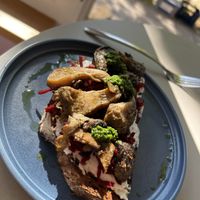 Best ever mushrooms on toast for breakfast  at Café Blá in Munich