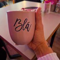 Cup of cappuccino at Café Blá in Munich