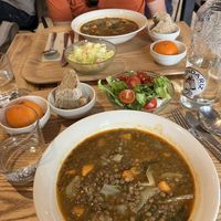 Lentil stew  at Cocina Vegetariana Internacional in Madrid