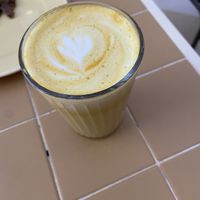 Turmeric latte  at Banacado in Stockholm
