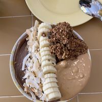 Choco protein smoothie bowl  at Banacado in Stockholm