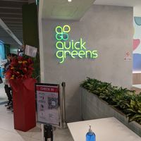 Sign at Quick Greens - Funan Ctr in Central Singapore