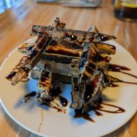 Aubergine with honey at Bifana in Malaga