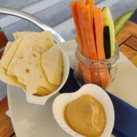 Hummus at Yachting Bar in Marciana Marina