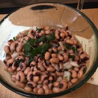 Black eyed peas with coriander salad at Fangas Veg in Coimbra