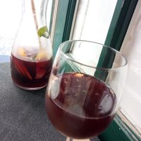 Red wine sangria at Fangas Veg in Coimbra