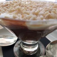 Chocolate parfait at Fangas Veg in Coimbra