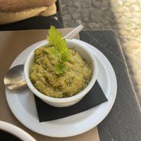 puré de garbanzos  at Fangas Veg in Coimbra