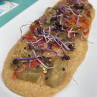 Escalibada (ordered without anchovies) at S'estret in Mallorca