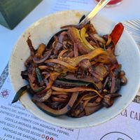 Vegetarian wok at El Biscúter in Jaen