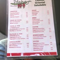 Menu at Pitahaya Power Food in Zapopan
