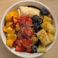 acai bowl without granola at Sea Level Bakery + Coffee in Cannon Beach