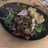 Hummus Bread with extra „no Egg"  at Kaffeesaurus in Cologne