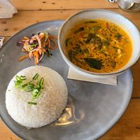 Panang vegan curry at Maxi's Warung Thai & Indo Food in Aljezur
