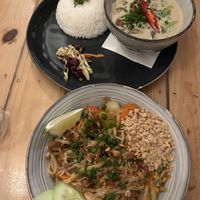 Green Curry and Pad Thai  at Maxi's Warung Thai & Indo Food in Aljezur