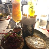 Burger and cocktails  at Cocktail Kitchen in Bridgetown