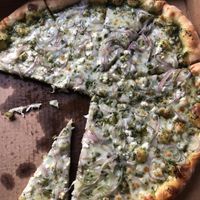 Pestolicious non vegan at Engfer Pizza Works in Santa Cruz