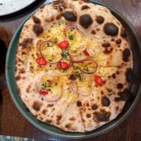 Masala garlic bread at East West in North West London