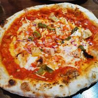 Jackfruit pizza at East West in North West London