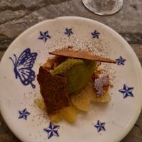 Basil ice cream with potato at Savage in Brussels