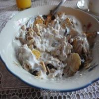 Icelandic yogurt and muesli. Delish!  at Country Hotel Anna in Hvolsvollur