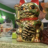 Lucky kitty  at CoCo Lin Vegetarian House in Ridgewood