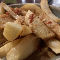 Chips & curry sauce  at River Beat in Gateshead