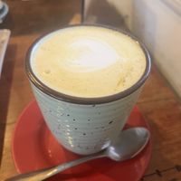 Tumeric Milk  at Café Raíz in Santiago