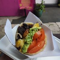 Vegan arepas at Escape to Freight Island in Manchester